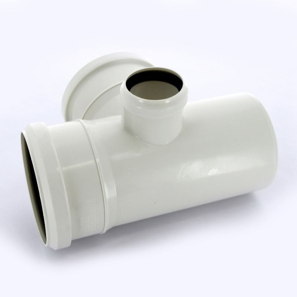 Крестовина 2-плоскостная 110х110х50х87 правая белая бесшумная PP-H