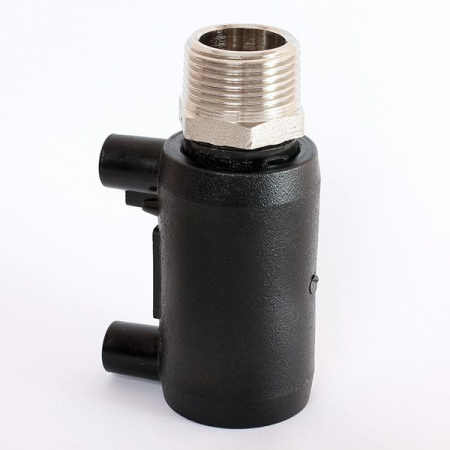 Муфта ПЭ 25 мм с наружной резьбой 0.75 переходная электросварная SDR-7.4 EUROSTANDART