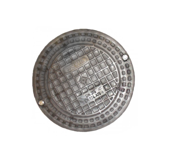 Люк чугунный 1.5 т (А15) 425 Wavin