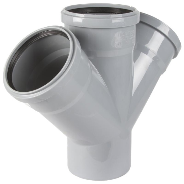 Крестовина 1-плосткостная 50х50х50х87 серая