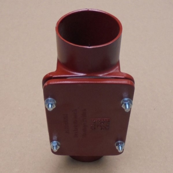 Ревизия чугунная безраструбная SML d250 с прямоугольной крышкой