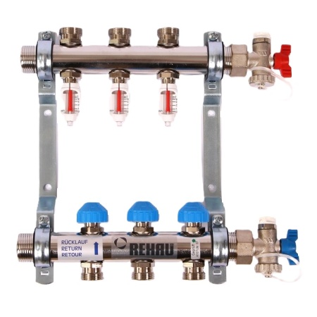 Коллектор с расходомерами Rehau HKV-D 3