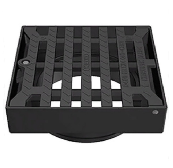 Чугунный дождеприёмник 40 т (D400) квадратный 315 Wavin