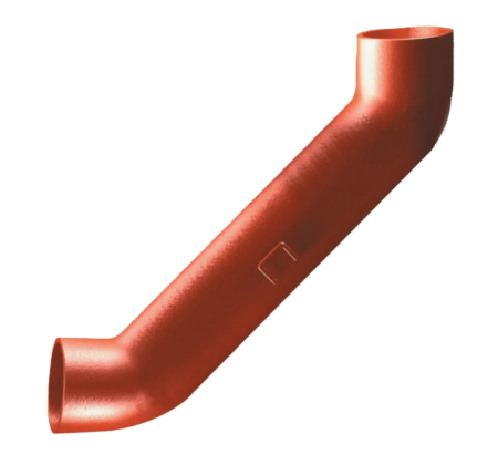 Отвод чугунный безраструбный SML 125х90 мм успокаивающий